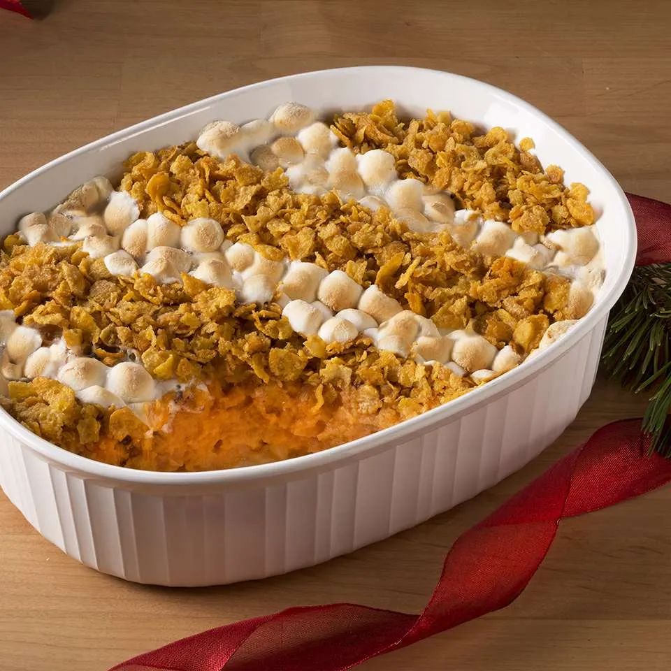 Marshmallow & Cornflake Sweet Potato Casserole