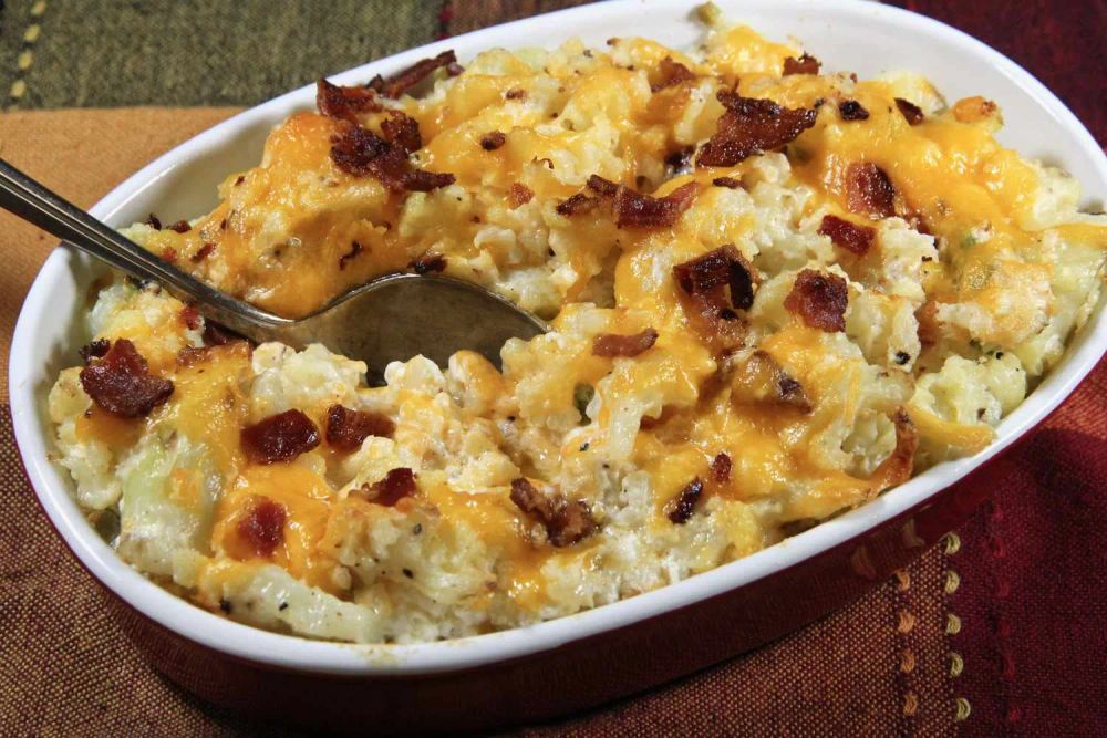 Low-Carb, Twice-Baked Cauliflower Casserole