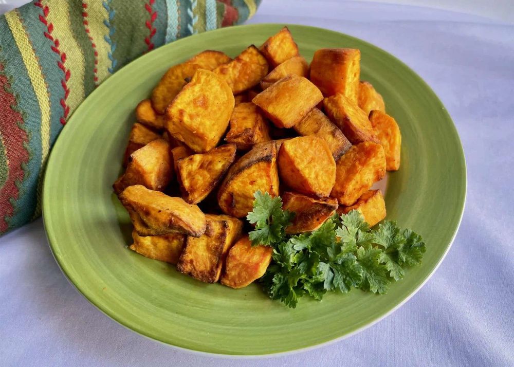 Air Fryer Roasted Sweet Potatoes