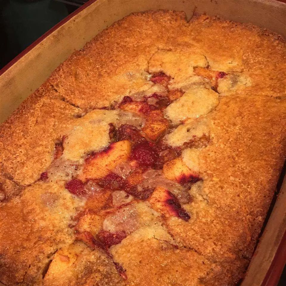 Peach Raspberry Cobbler