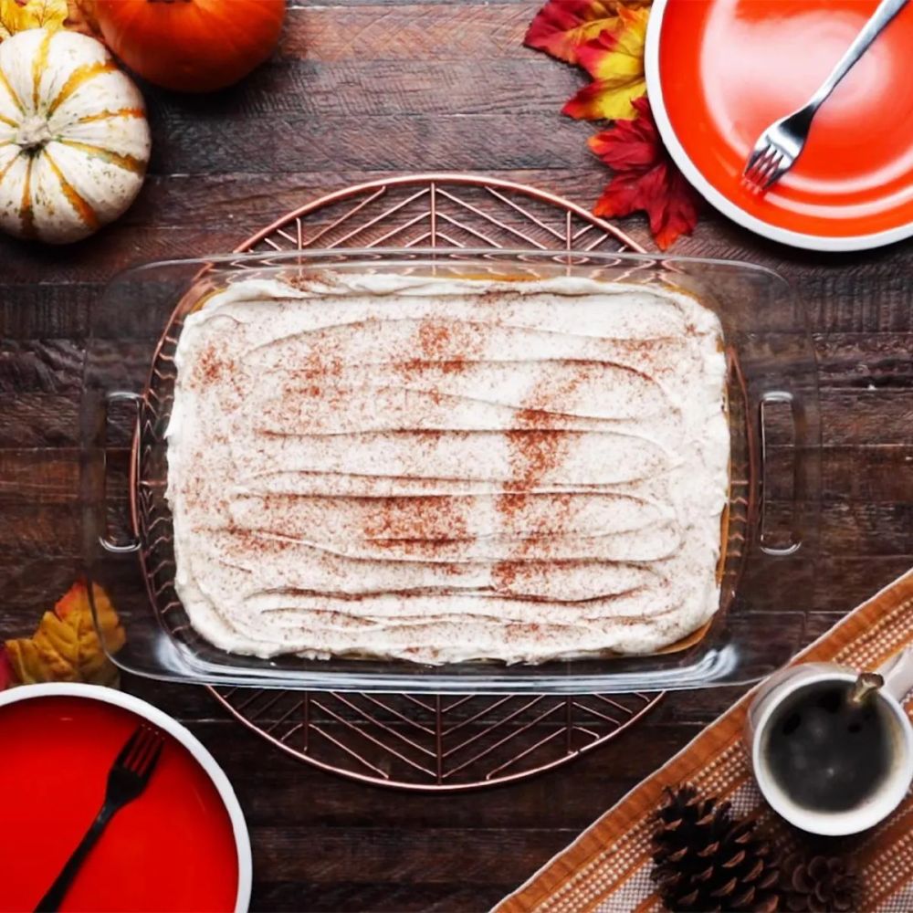 Pumpkin Spice Poke Cake