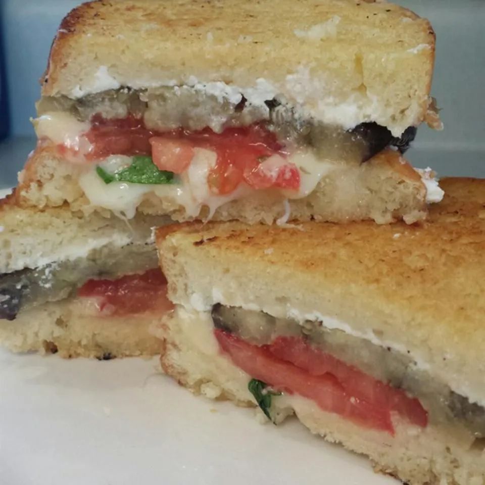 Grilled Cheese with Eggplant and Ricotta