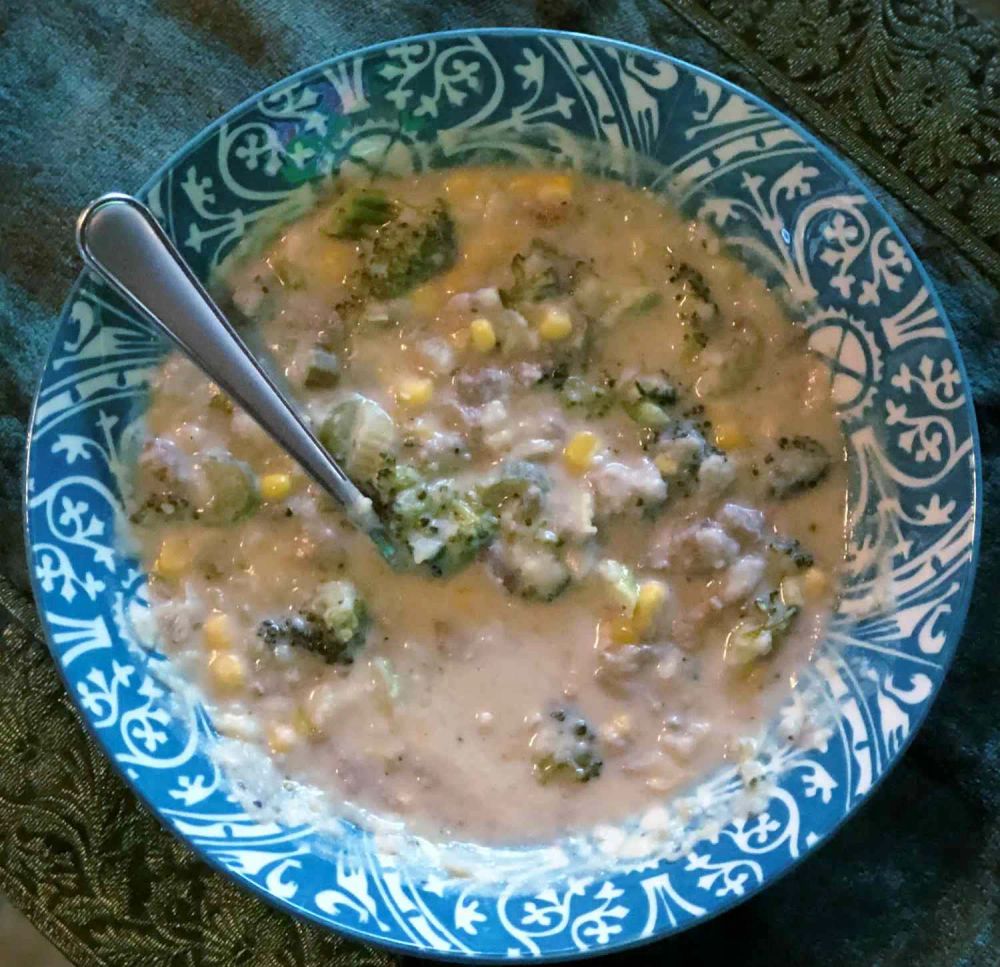 Broccoli and Leftover Mashed Potato Soup