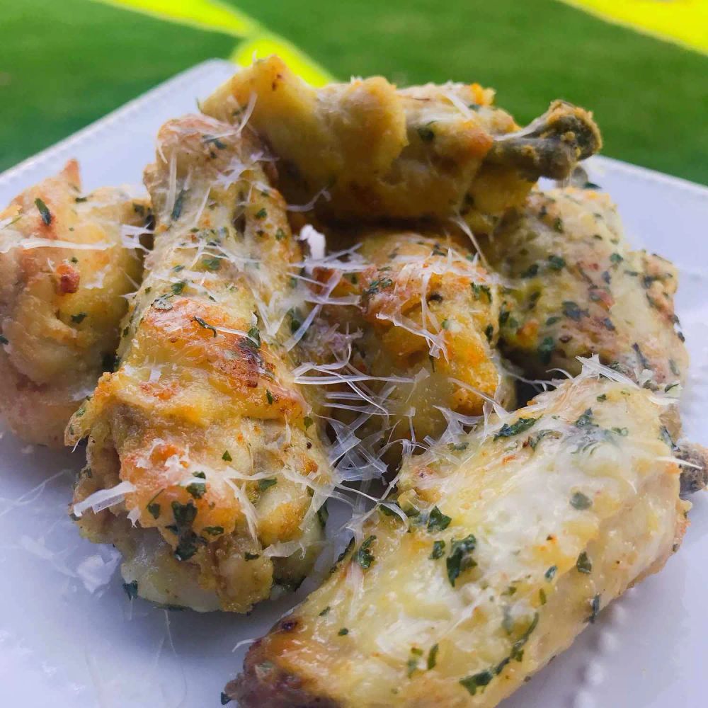 Parmesan-Garlic Keto Chicken Wings