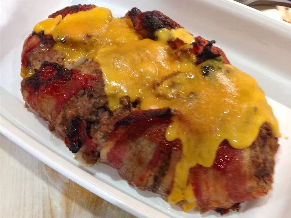 Dad's Cheesy Bacon Wrapped Meat Loaf