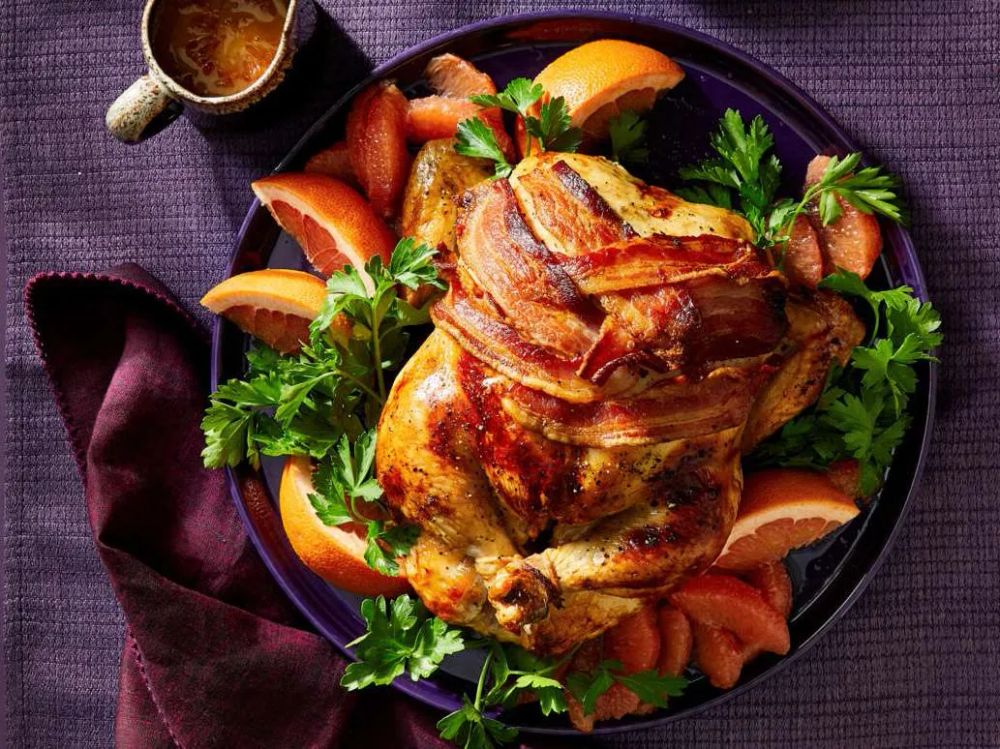 Roast Chicken with Grapefruit