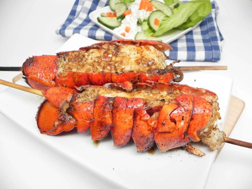 Grilled Lobster Tails with Garlic Butter