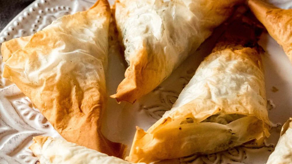 Sausage Spanakopita Triangles