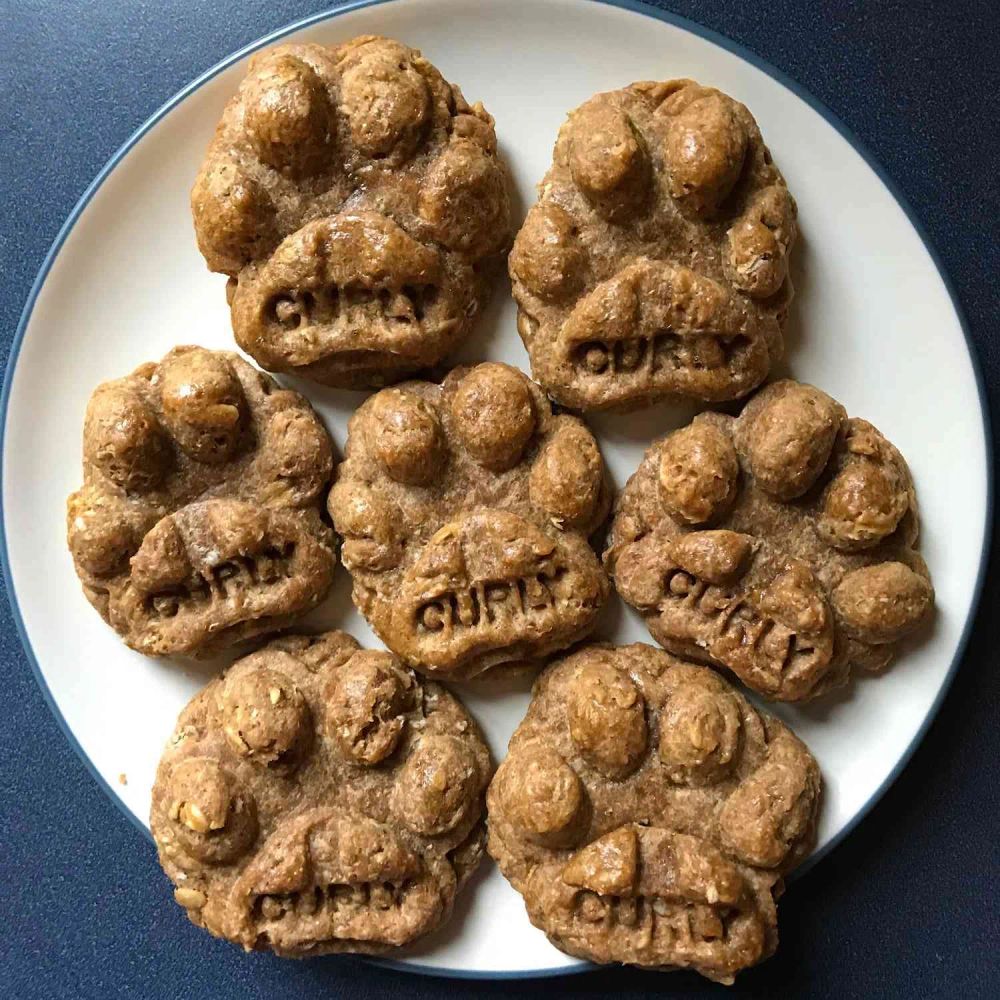 Peanut Butter and Banana Dog Biscuits