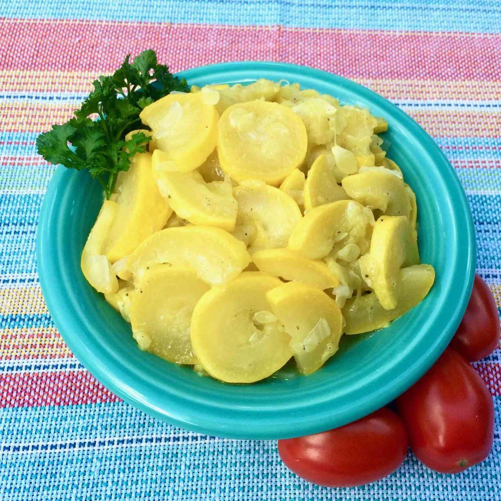 Skillet Crookneck Squash and Onions