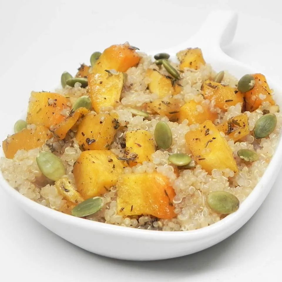 Roasted Butternut Squash Quinoa with Pumpkin Seeds