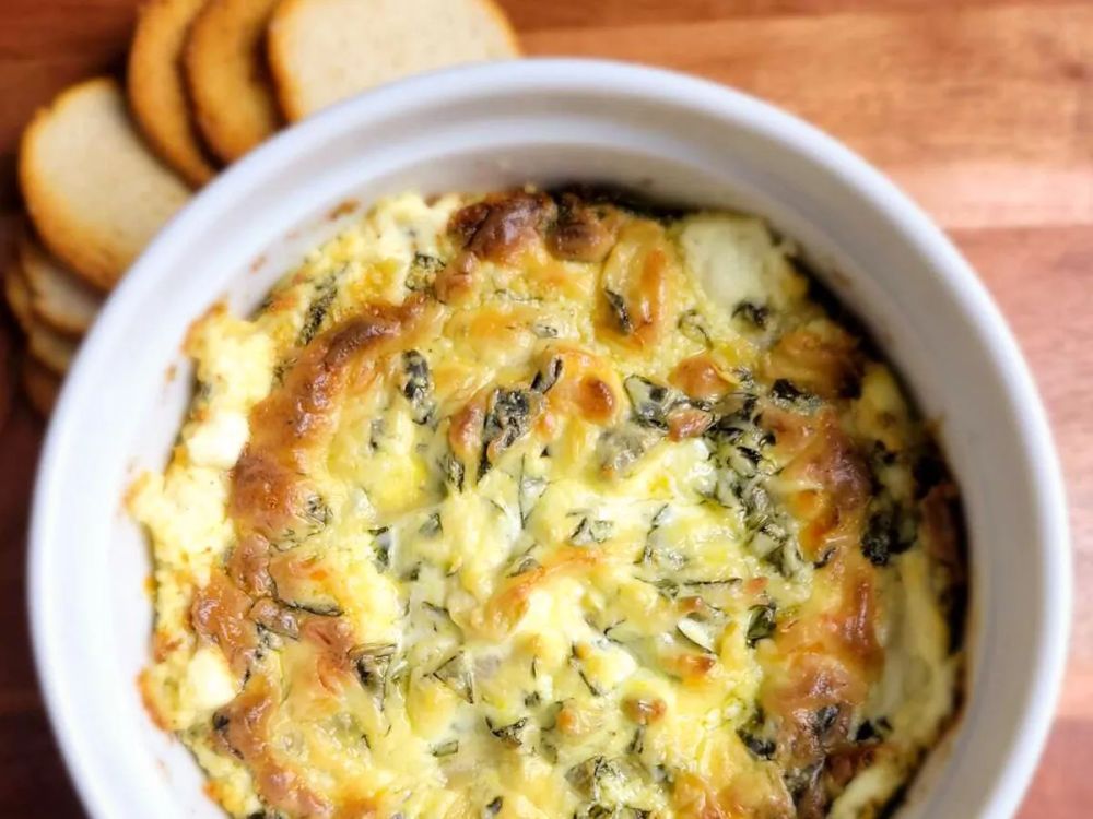 Baked Spinach-Artichoke Dip without Mayo