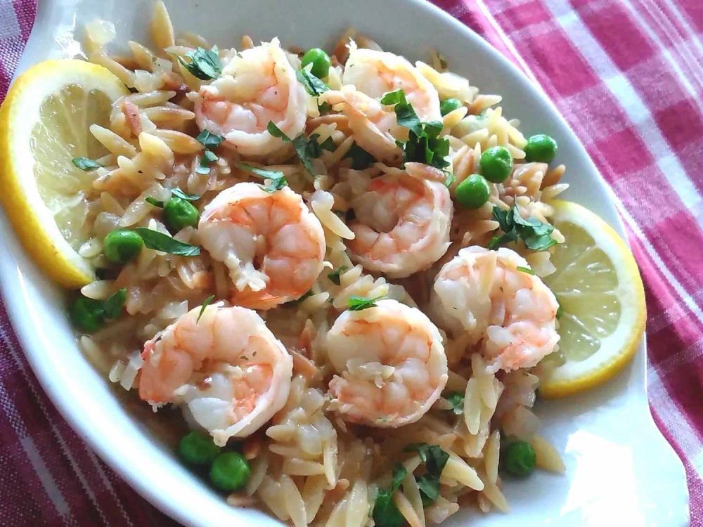 Shrimp Scampi with Orzo