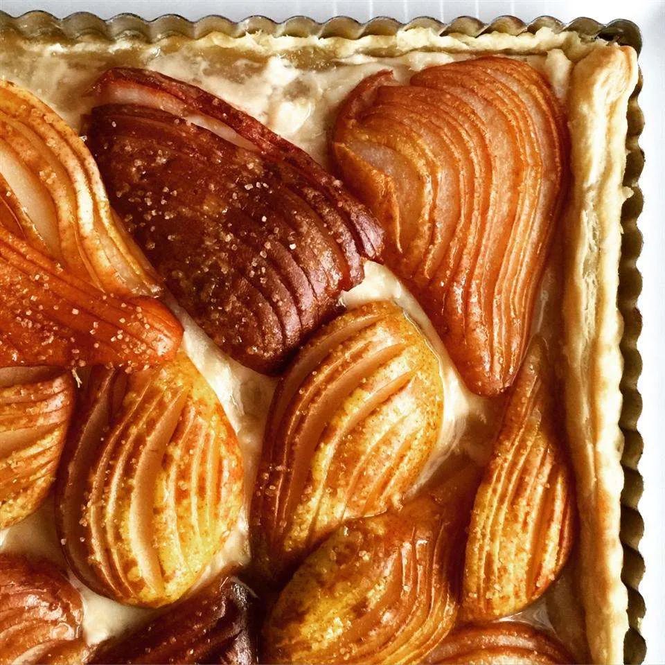 Hasselback Pear Tart