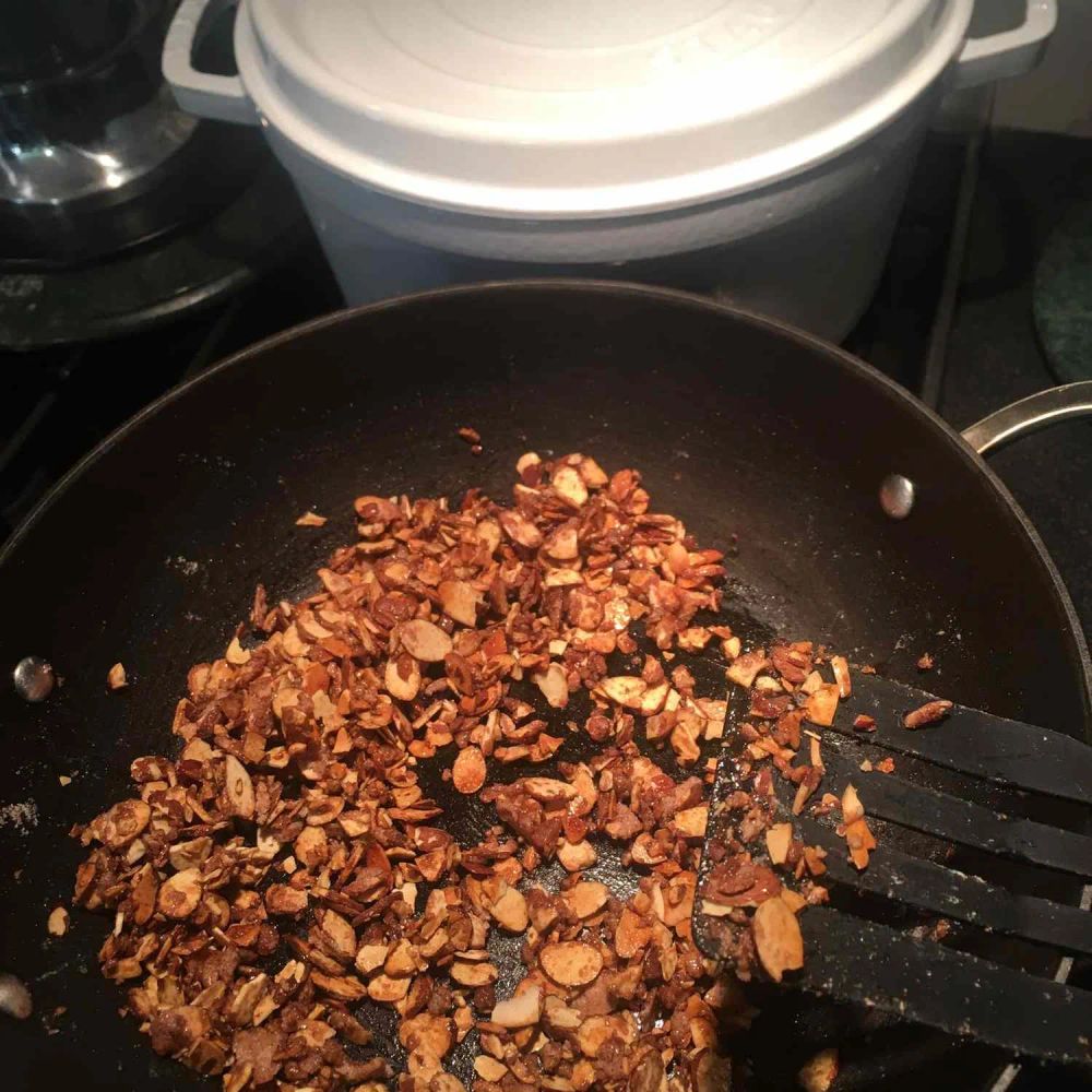 Sugared Toasted Almond Salad Topping