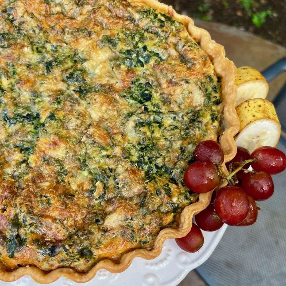 Potato, Spinach, and Cheese Quiche