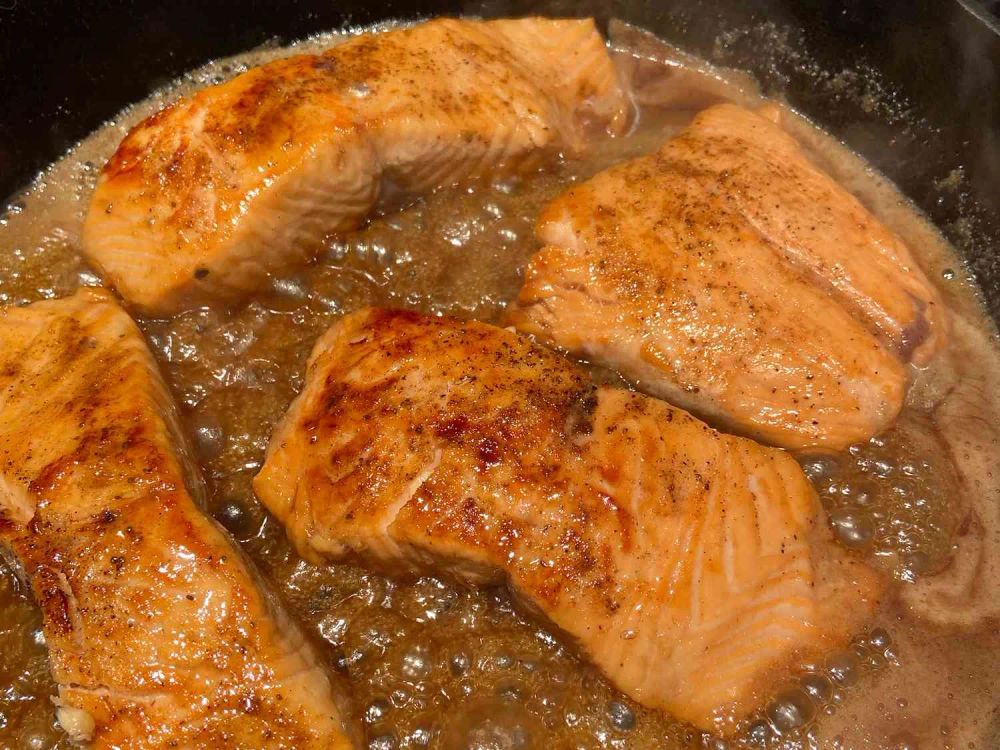 Salmon with Brown Sugar and Bourbon Glaze