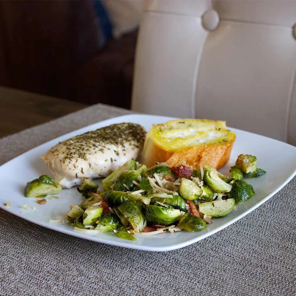 Roasted Brussels Sprouts with Thyme and Shallots