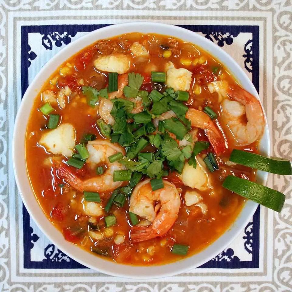 Spicy Tomato, Seafood, and Chorizo Stew