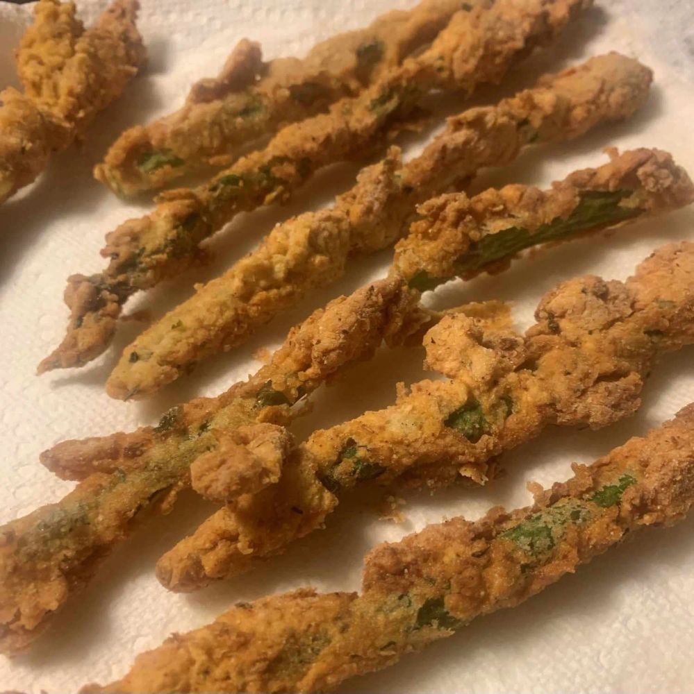 Deep-Fried Parmesan Asparagus Fries