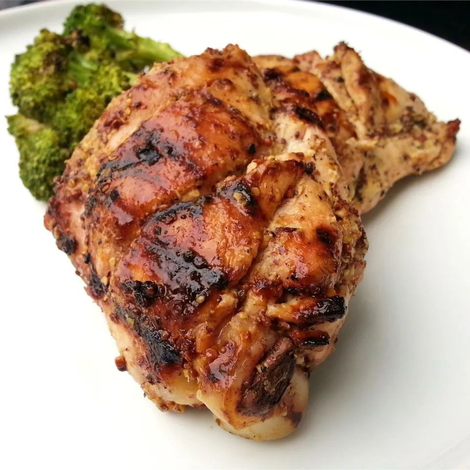 Sweet Hot Mustard Chicken Thighs