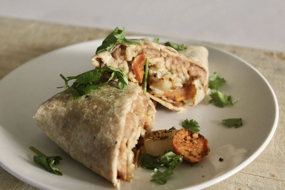 Vegan Sweet Potato and Bean Burritos