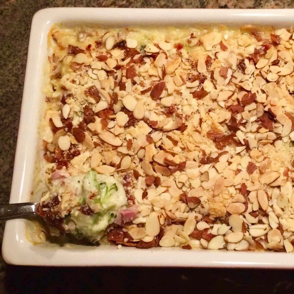 Broccoli, Ham, and Rice Casserole