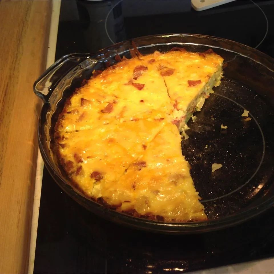 Cheesy Bacon and Sausage Quiche