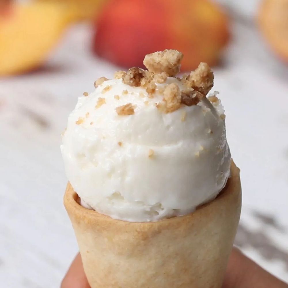 Peach Pie Cone