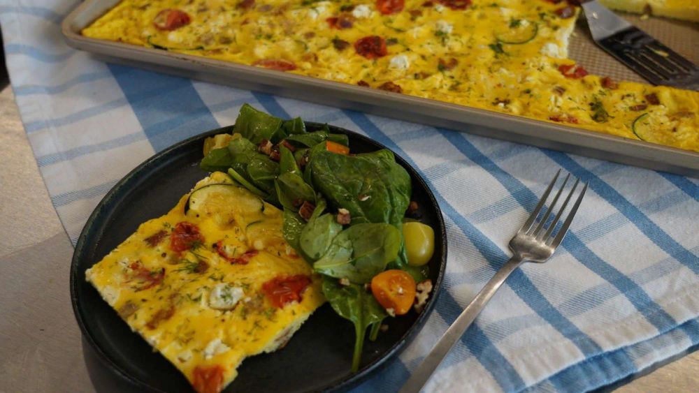 Sheet Pan Mediterranean Frittata