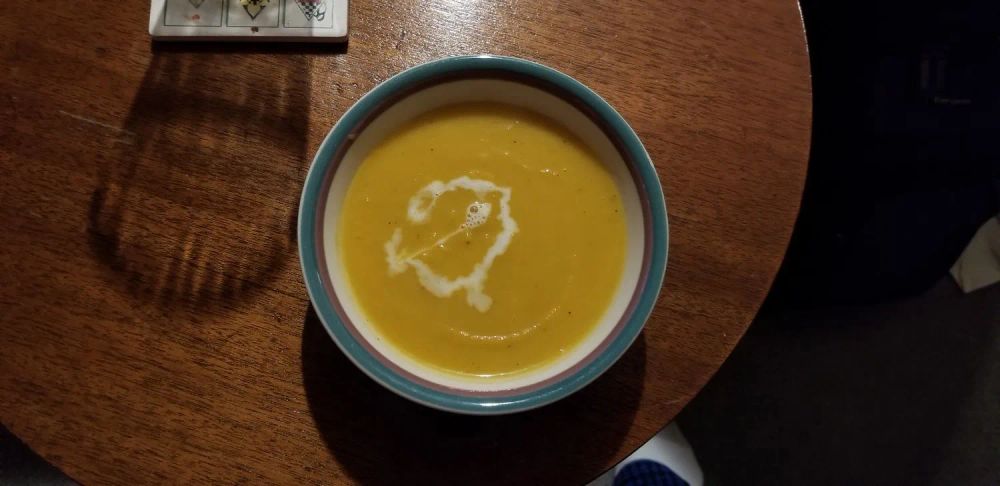 Butternut Squash Soup with Hazelnut Creamer