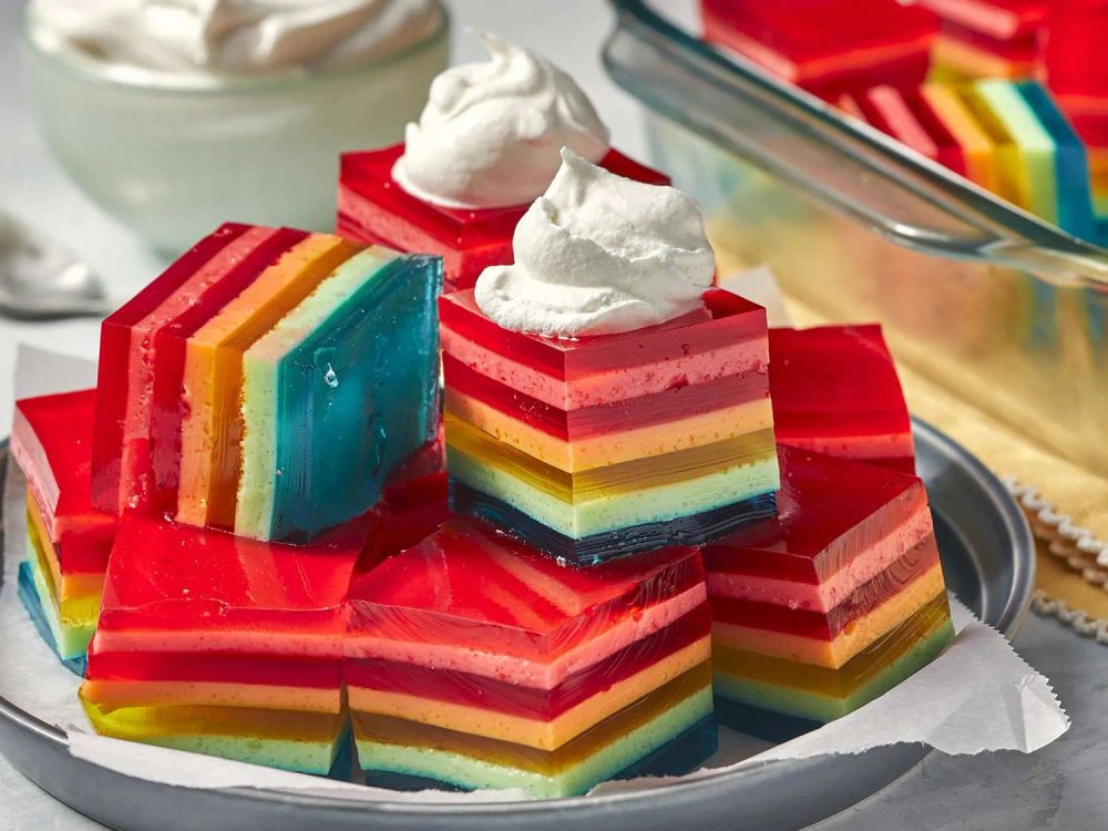 Seven Layer Gelatin Salad