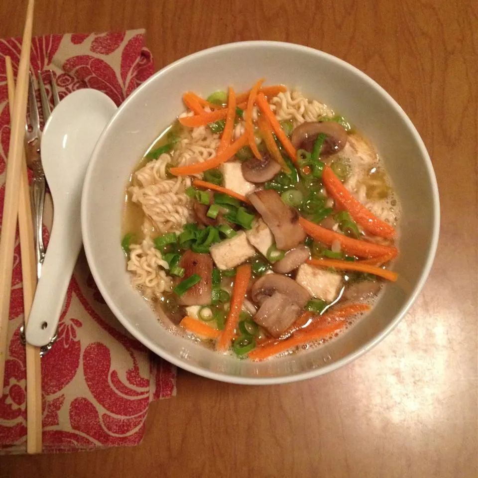 Tofu and Mushroom Ramen