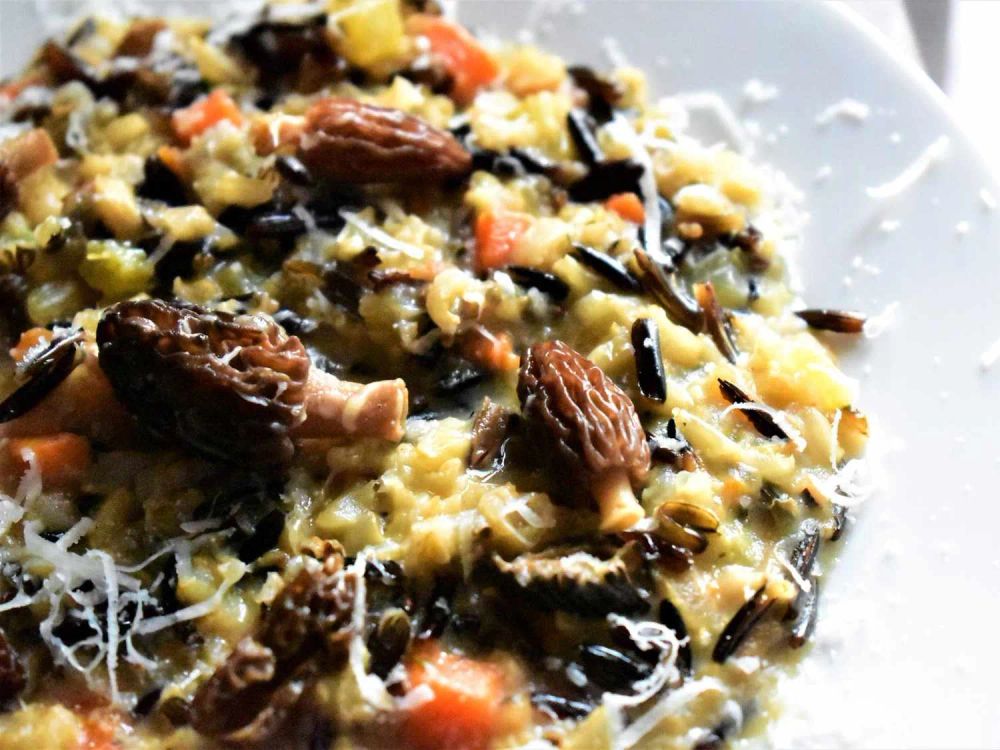 Morel Mushroom and Wild Rice Risotto