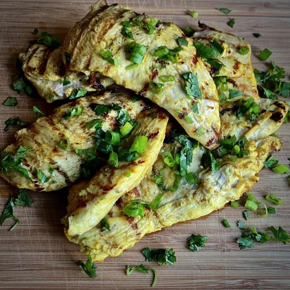 Grilled Curry-Coconut Chicken Breast