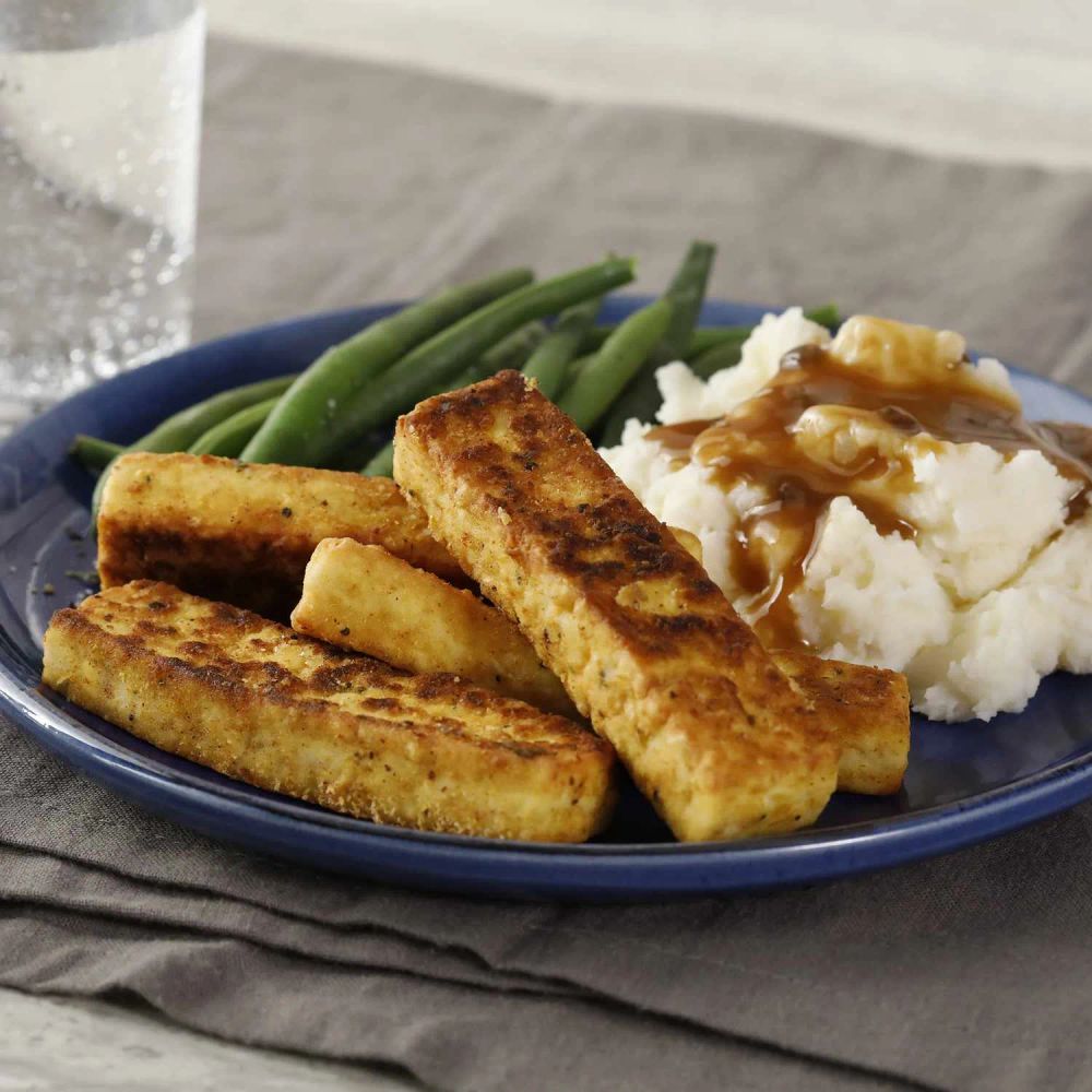 Breaded, Fried, Softly Spiced Tofu