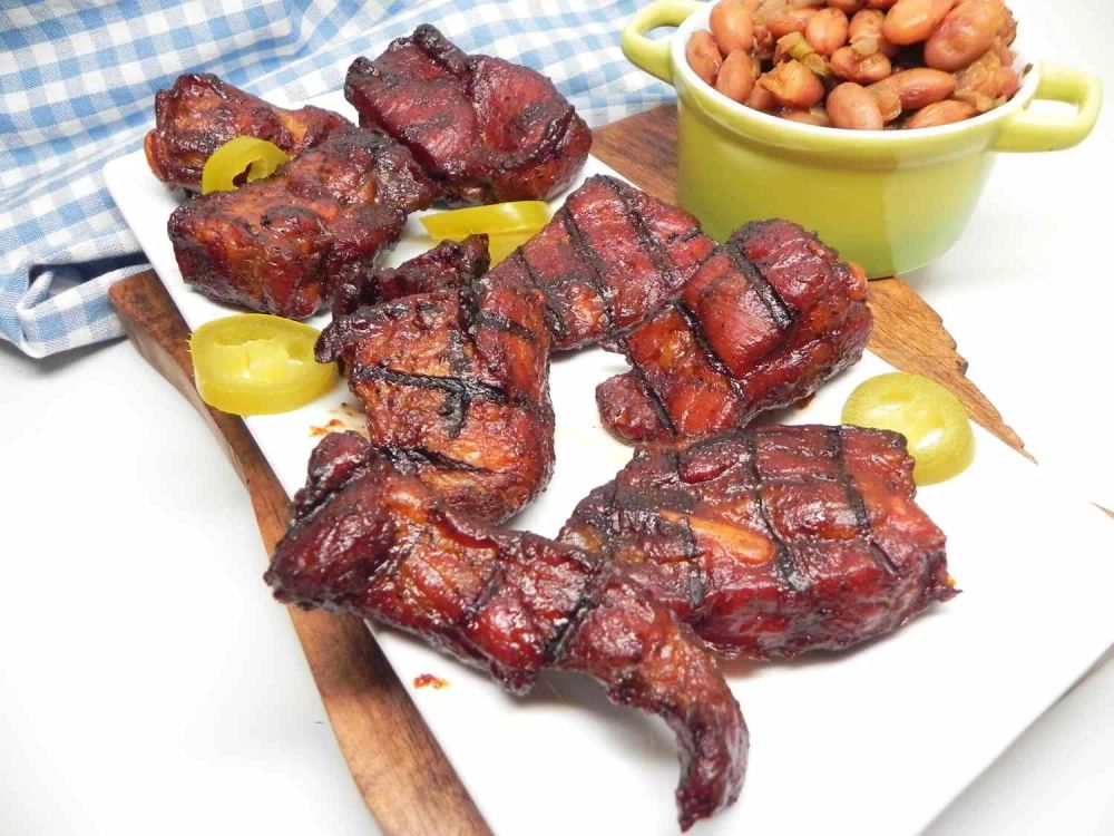 Electric Smoker BBQ Rib Tips