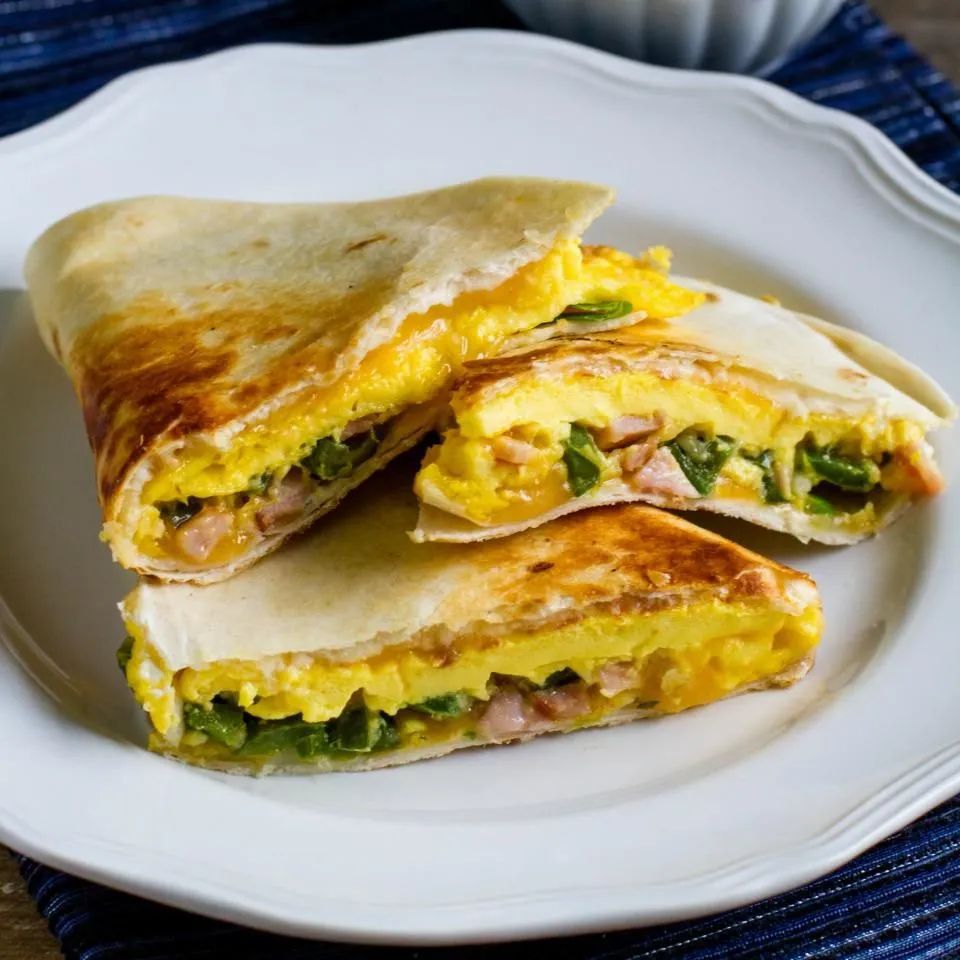 Jalapeno and Canadian Bacon Breakfast Quesadillas