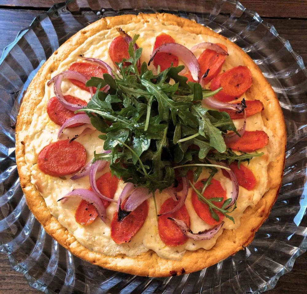 Honey-Roasted Carrot and Goat Cheese Pizza