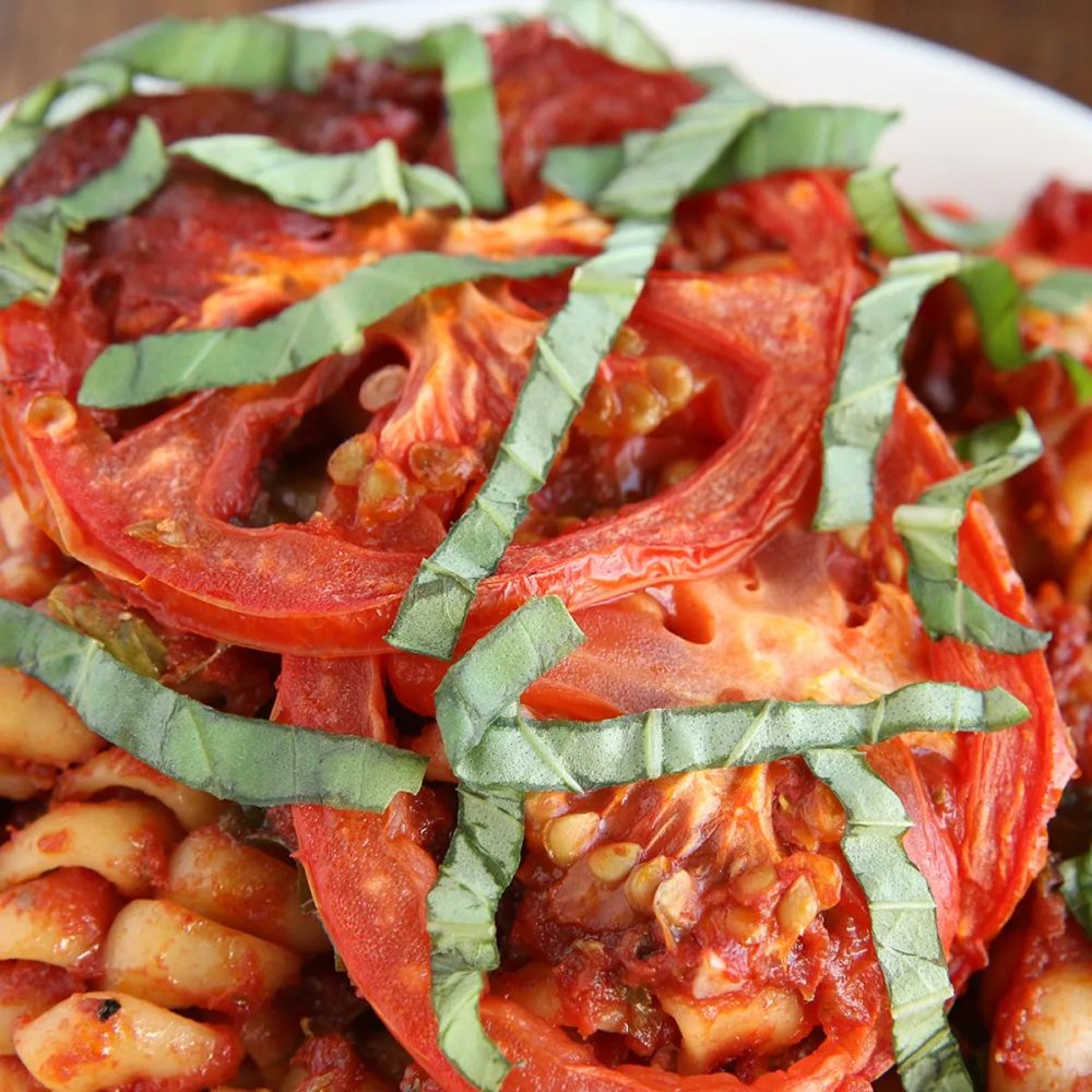 Easy Tomato Basil Pasta Bake