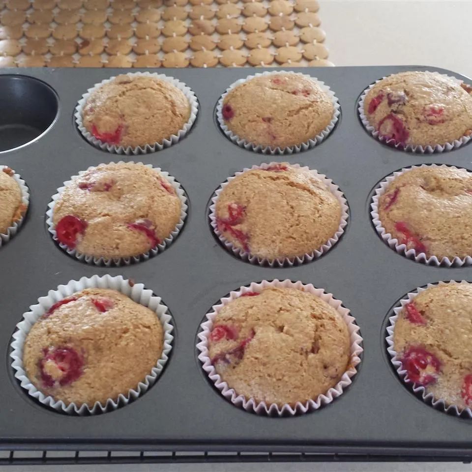 Lemon Cranberry Whole Wheat Muffins