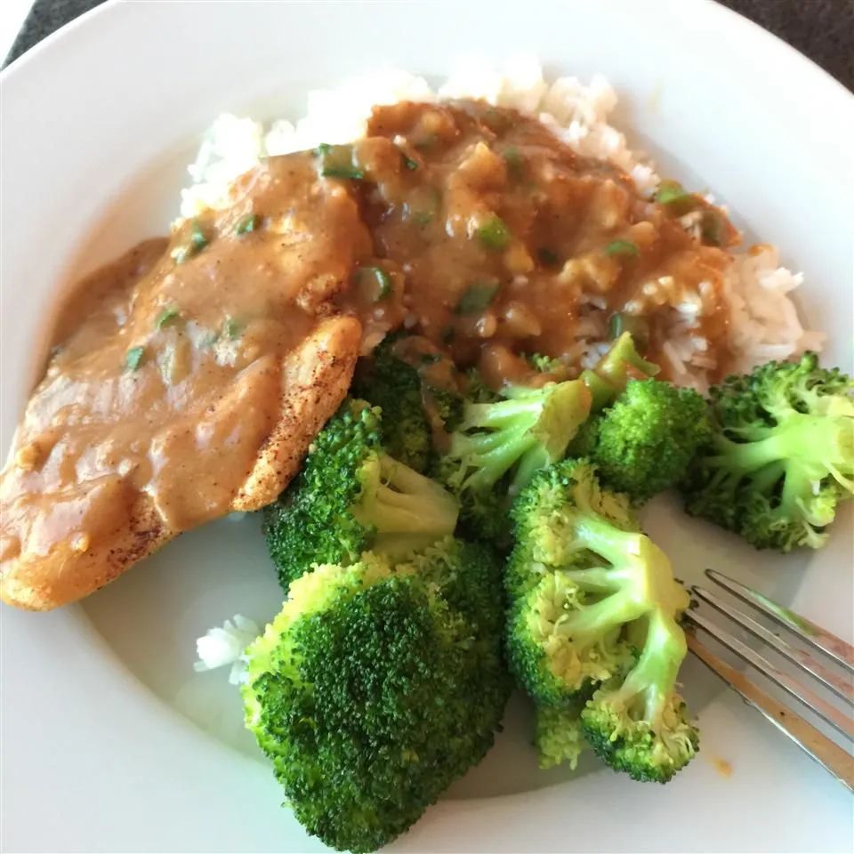 Chicken Breasts with Chipotle Green Onion Gravy