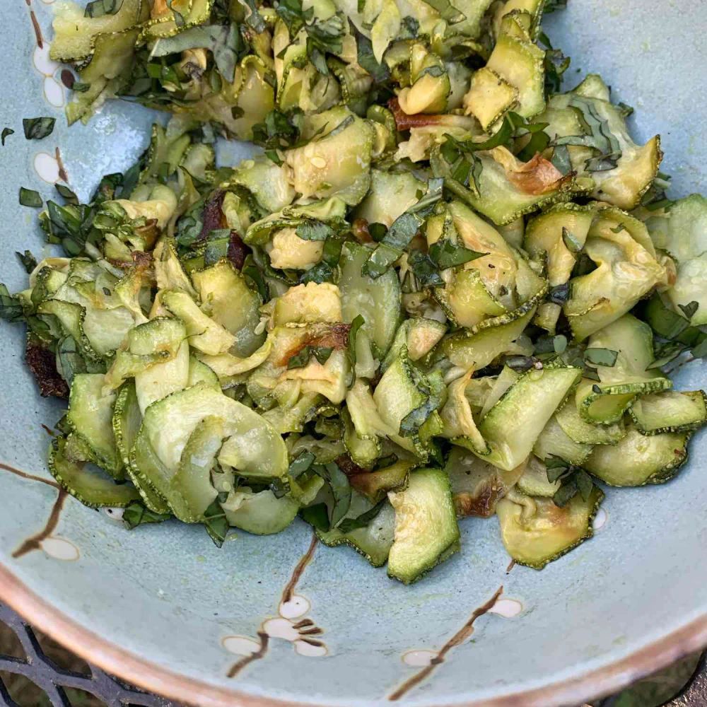 Warm Zucchini-Basil Salad