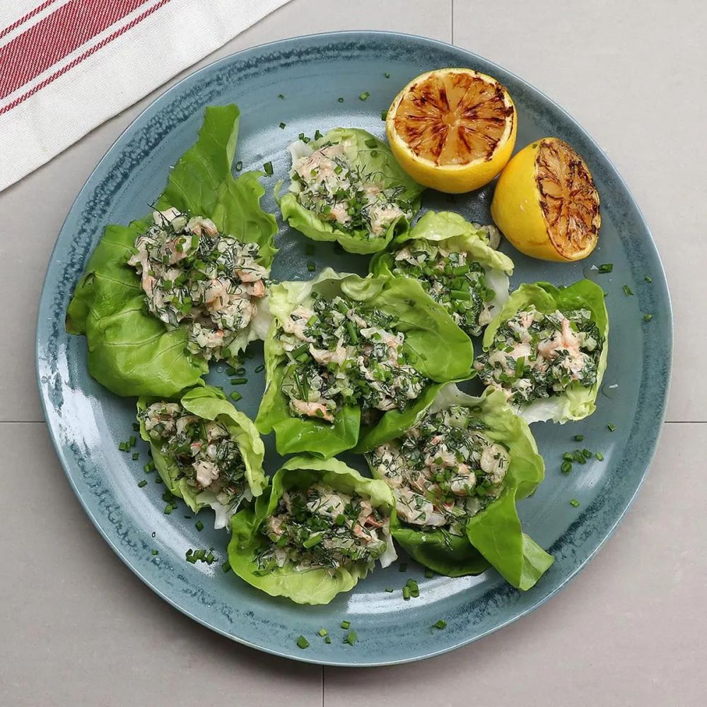 Shrimp And Herb Lettuce Wraps