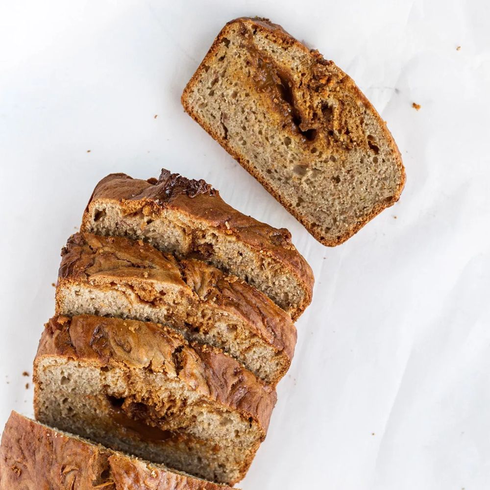 Dulce De Leche Swirled Banana Bread