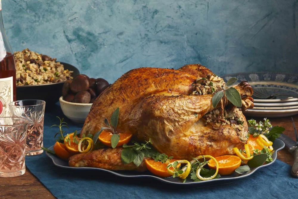 Greek Traditional Turkey with Chestnut and Pine Nut Stuffing