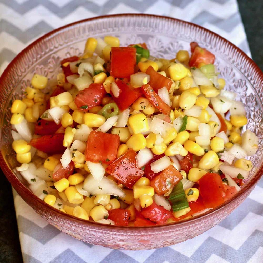 Corn, Sweet Onion, and Tomato Salad