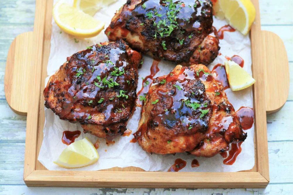 Grilled Harissa Chicken Thighs