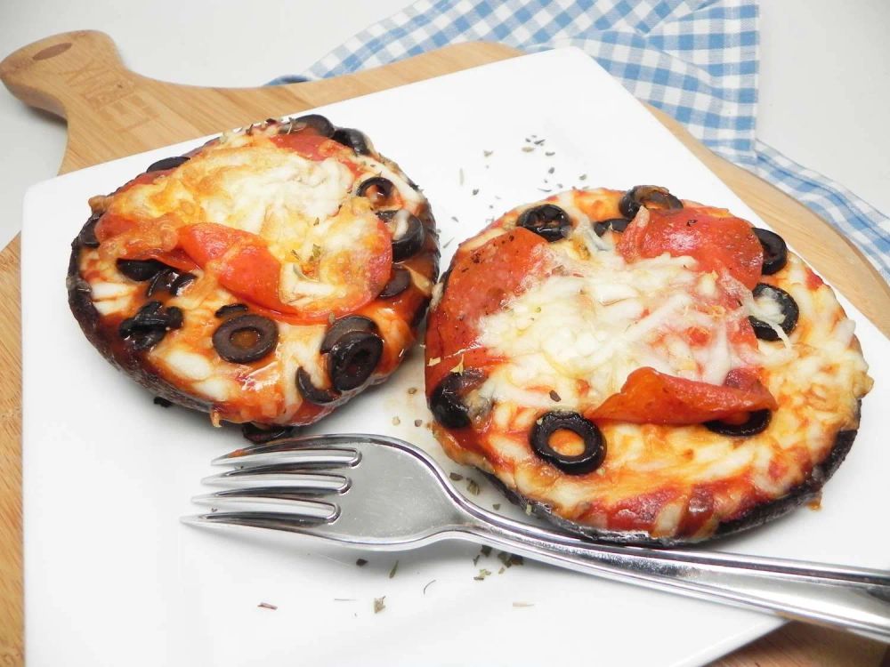 Air Fryer Portobello Pizzas for Two