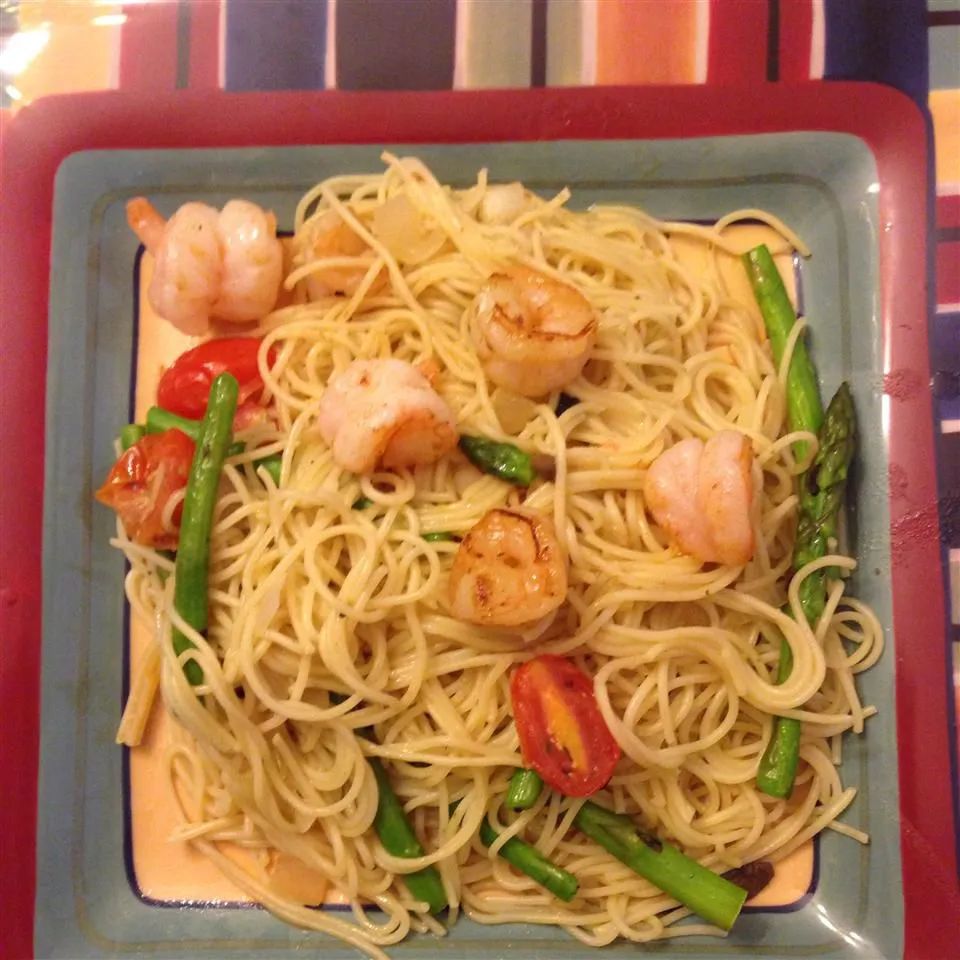 Garlic Angel Hair Shrimp